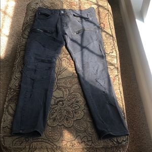 Charcole Biker Jeans